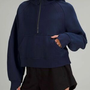 Lululemon Athletica Scuba Oversized Half-Zip Hoodie in Night Sea Navy Blue M/L